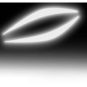 #616 2PCS Reflective Vinyl Car Headlight Decals - Creative Personality Scratch